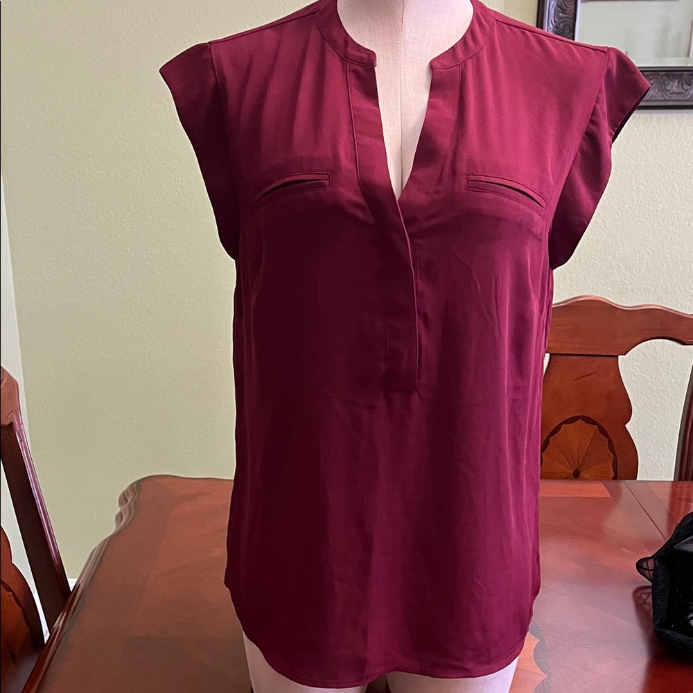 The Limited Deep Burgundy Blouse